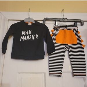 Milk Monster Kids Matching Set - Black and Orange